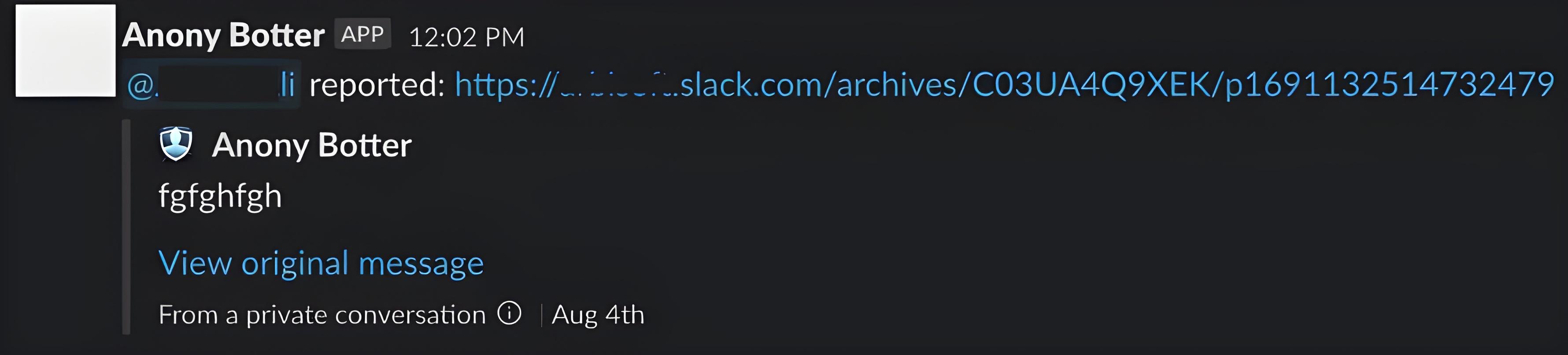 Additional screenshot for How is a message handled when flagged as inappropriate?