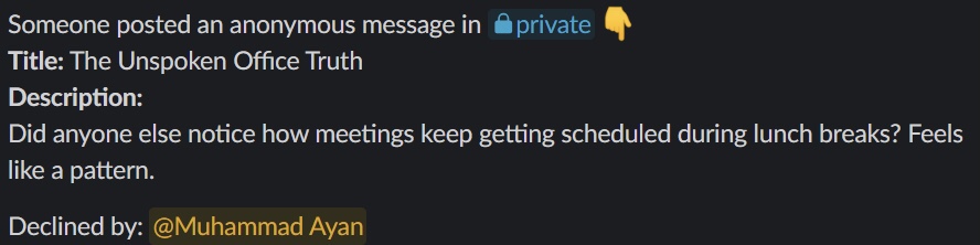 Fourth screenshot for How to require approval before messages are sent out in channels?